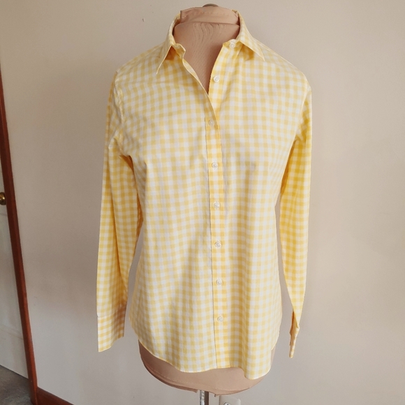 Lands' End Tops - 🍋Like-new Lands' End Supima cotton checked shirt